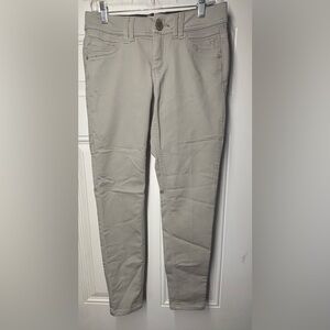 Democracy Ab Technology Skinny Jeans Pants size 4 Taupe Stretchy Mid rise Plain